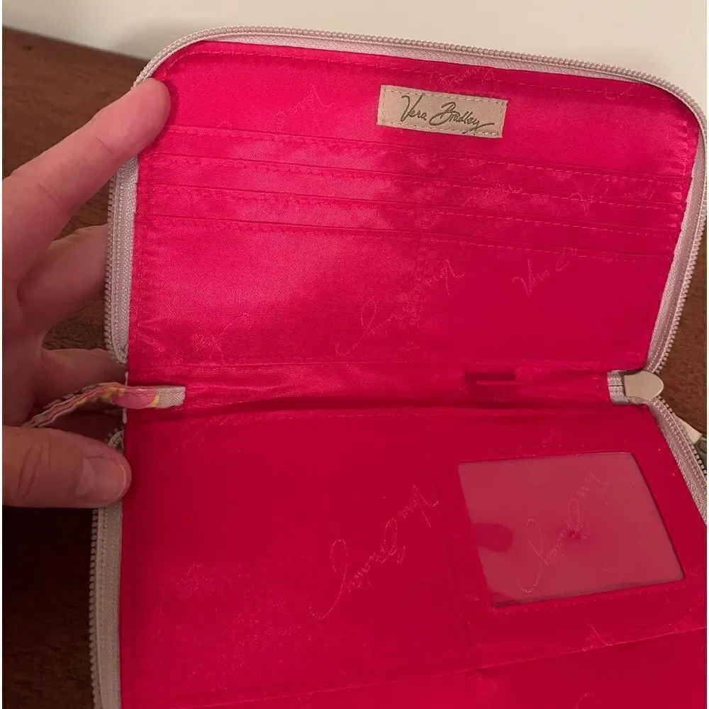 Vera Bradley Zip Around Wallet Make Me Blush NWOT